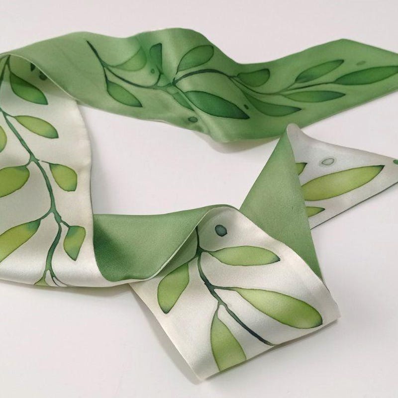 Water Lily Scarf in Chartreuse