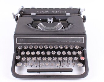 SALE! - Olivetti Studio 46 (42) Black Typewriter, Vintage, Professionally Serviced