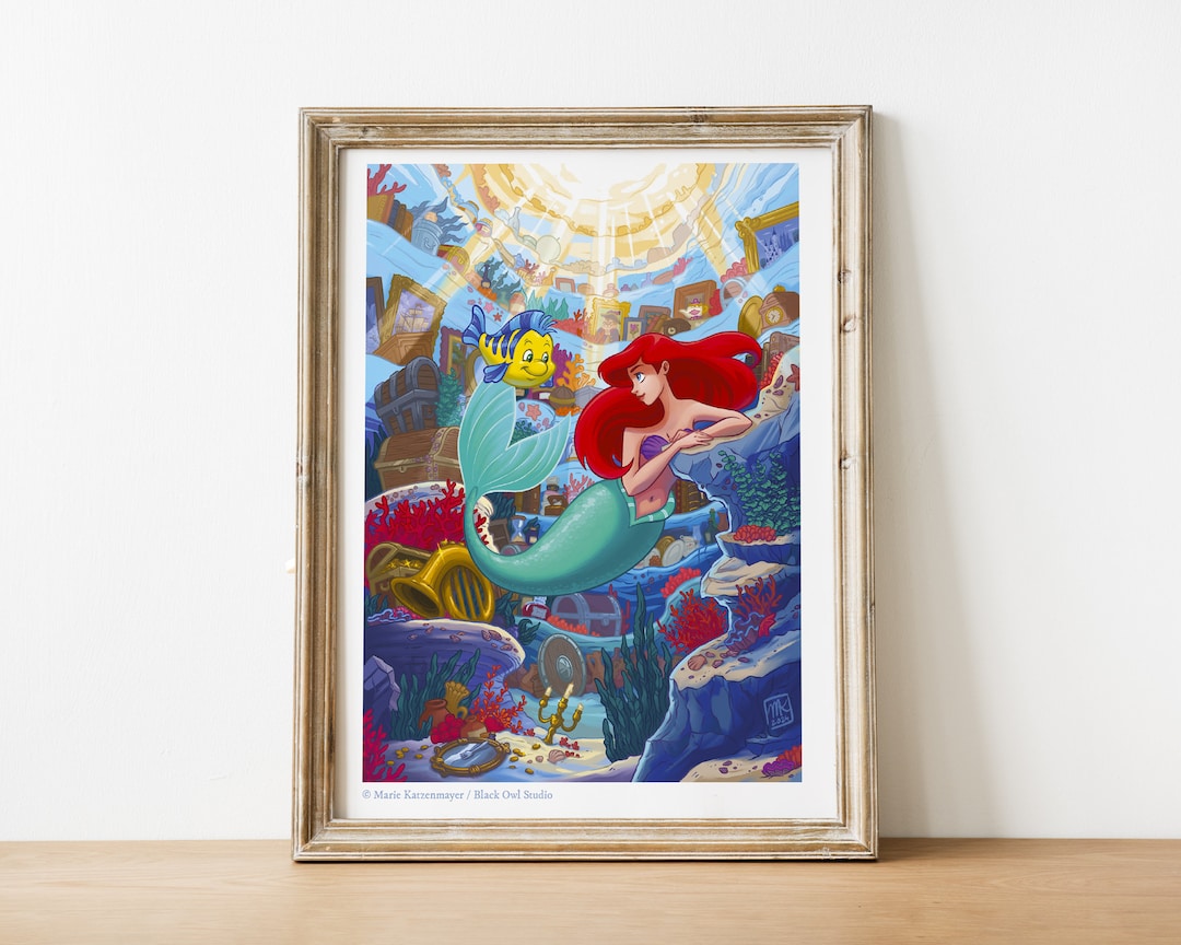 The Little Mermaid Print Illustration A4 - Etsy
