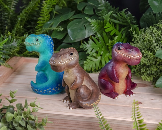 かわいいずんぐりした恐竜の置物 - T-rex - Etsy 日本