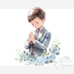 Corona de primera comunión PNG, diseño de sublimación de primera comunión para niños, corona floral de eucalipto, Biblia, oración, descarga digital instantánea