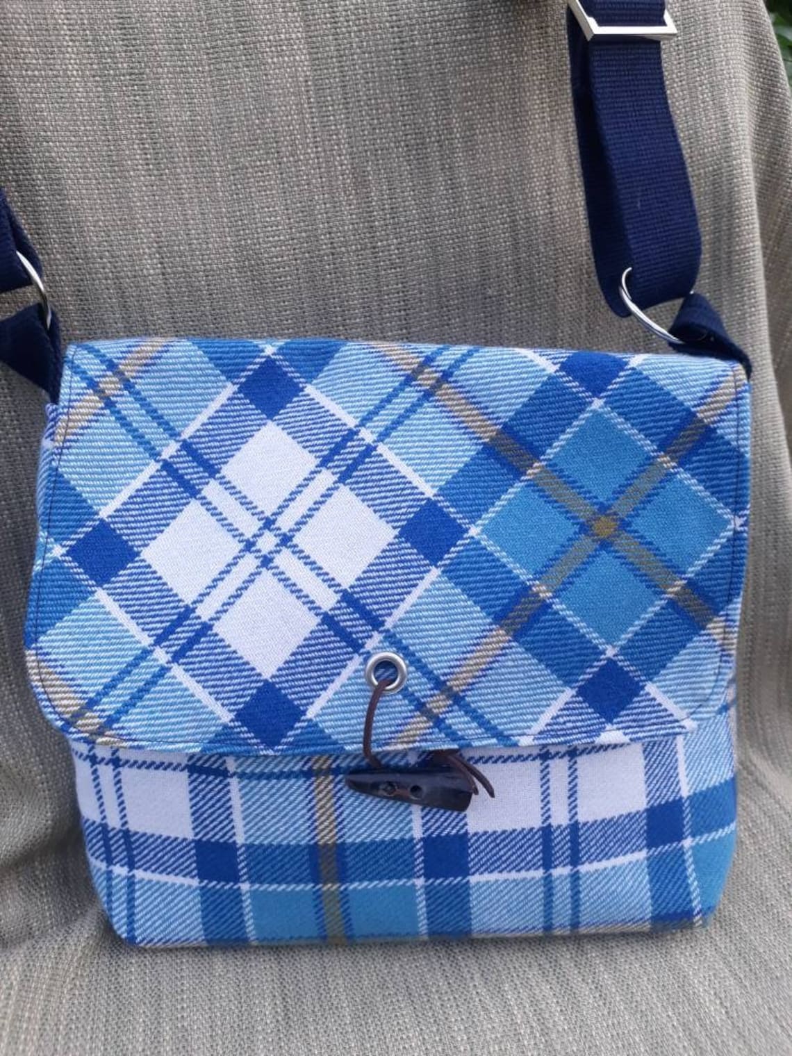 Tartan shoulder bag. Made from recycled kilt fabric. | Etsy