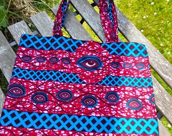 Bag made from African wax print fabric