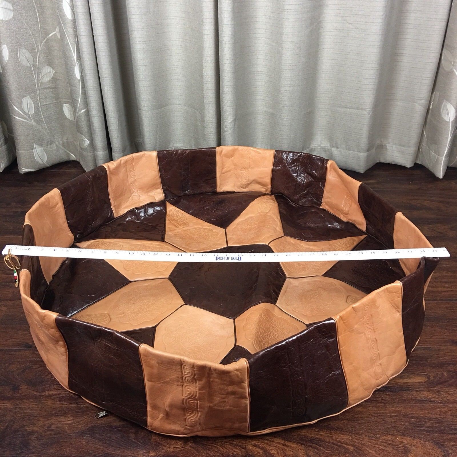 Decoración marroquí Muebles gigantes de cuero puf cóctel | Etsy