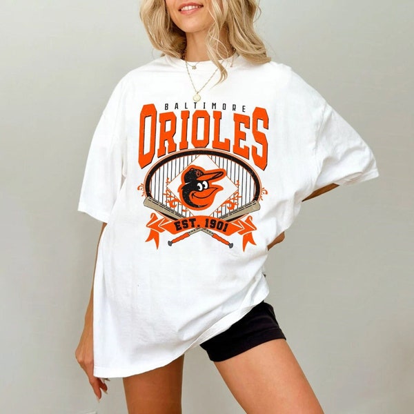 Camisa vintage de los Orioles de Baltimore, camisa de béisbol de Baltimore, camisa de béisbol de los Orioles, regalo de fanático del béisbol, camiseta unisex sudadera con capucha