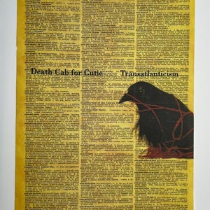 Death Cab for Cutie Transatlanticism Print – Vintage Dictionary Page – Album Art – Music Wall Decor – Gift for Indie Rock Fans