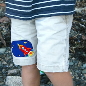 Spaceship | iron-on | knee patch | Lift-off | Astronaut | NASA | Stocking stuffer | gift