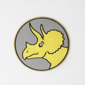 Triceratops | dinosaur | knee patch | iron on patch | elbow patch |