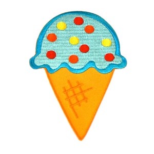 Ice cream cone | iron-on patch | knee patch | gelato | glace