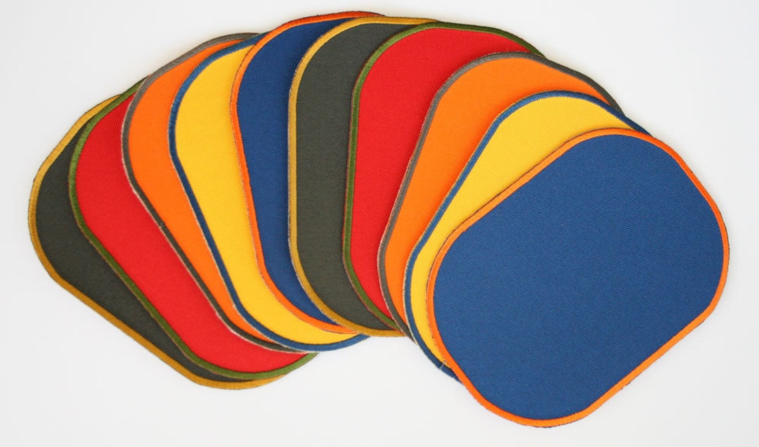 Knee Patches Colourful Ironon Elbow Patches Retro Value Pack Etsy