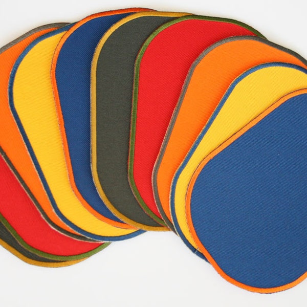 Knee patches | colourful | Iron-on | Elbow patches | Retro | Value pack