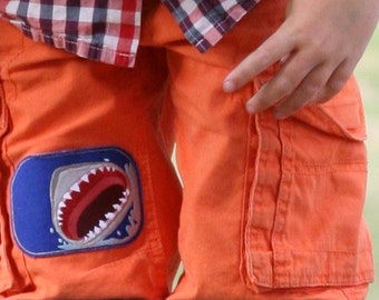 Shark patch | knee-patch | Bite | Jaws | Teeth | Ocean |