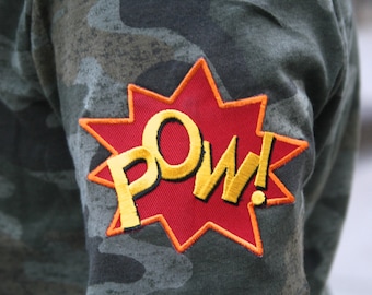 POW | Knee patch | iron on patch | Cartoon lover's gift | Comic Lover's Gift | Stocking Stuffer | Illustrator's gift