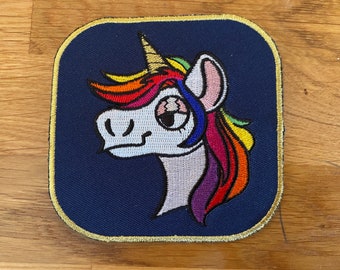 Rainbow Unicorn iron-on patch