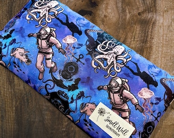 Deep Sea Diver, Mermaid, Warm/Cold Therapy Bag, Microwavable, Heating Pad, Aromatherapy, Pain Management, Cold Bag, Flax & Rice Filling