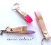 Custom Color Personalized Gold-dipped Leather Keychain, Custom Keychain, Personalized Leather Key Fob, Personalized Keychain, Bridesmaids 