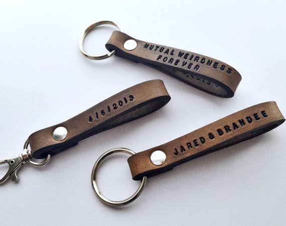 Custom Leather Keychain: Personalized Coordinates, Monogram