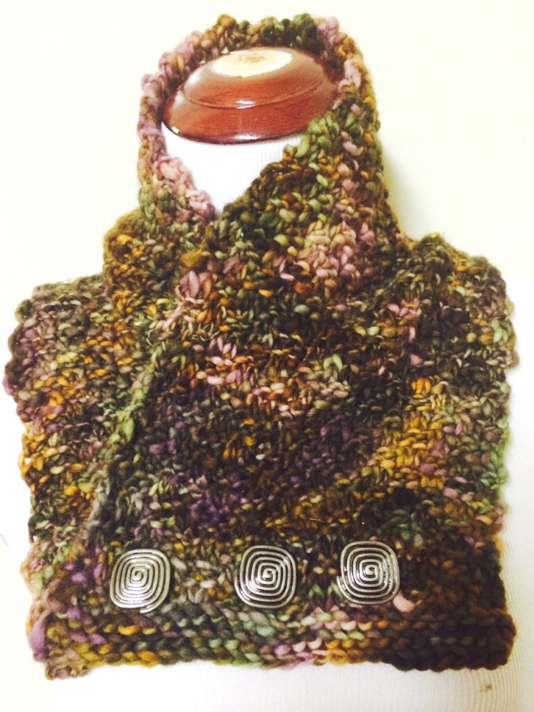Knitted cowl in Manos del Uruguay kettle dyed potpourri wool Etsy