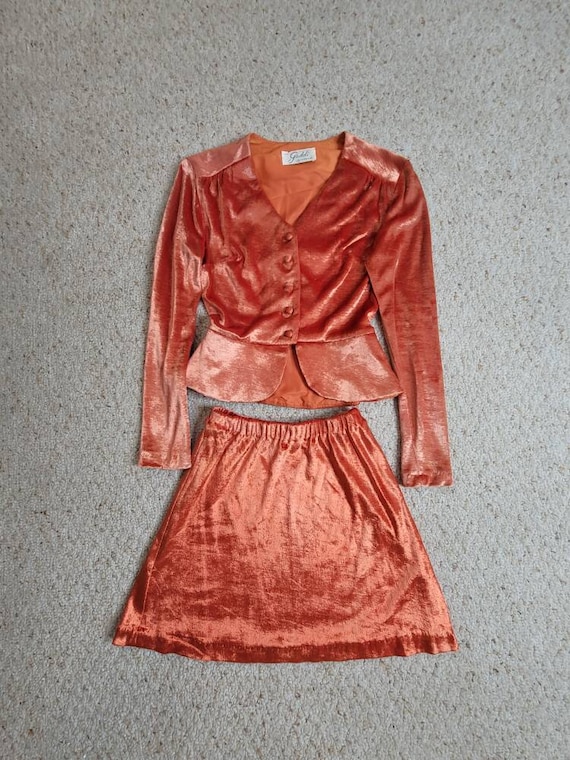 Orange Jacket and Skirt