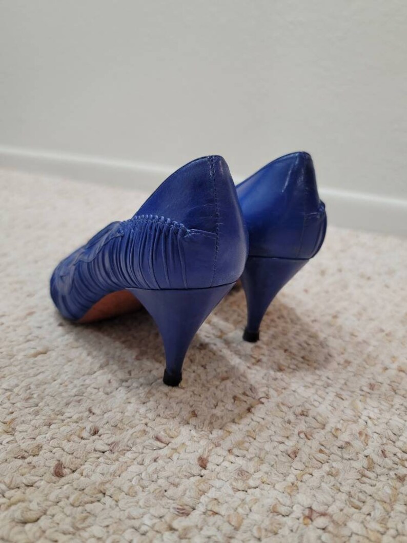 80s Electric Blue Pumps Etsy