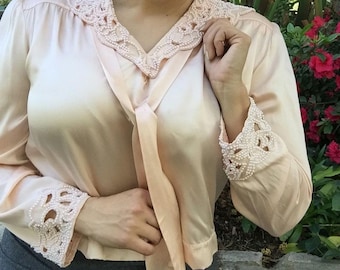 Pfirsich Vintage Bluse