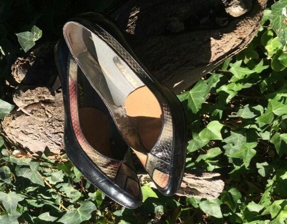 Beautiful Leather and Snakeskin Heels