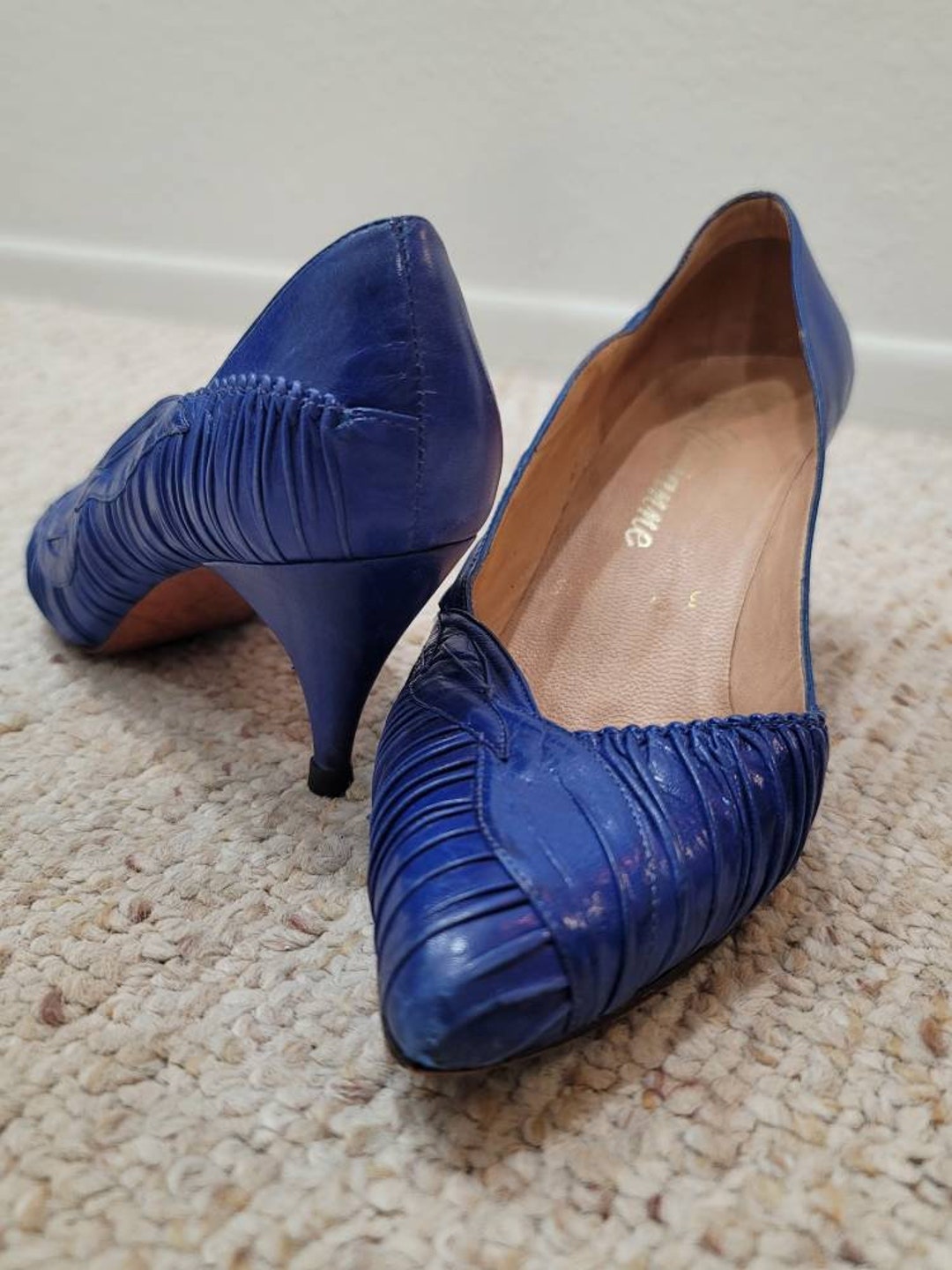 80s Electric Blue Pumps Etsy