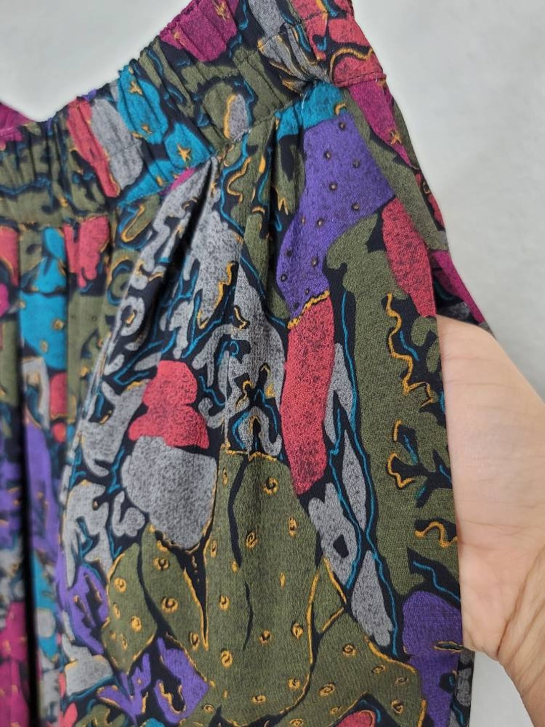 Multicolor Cotton Long Skirt