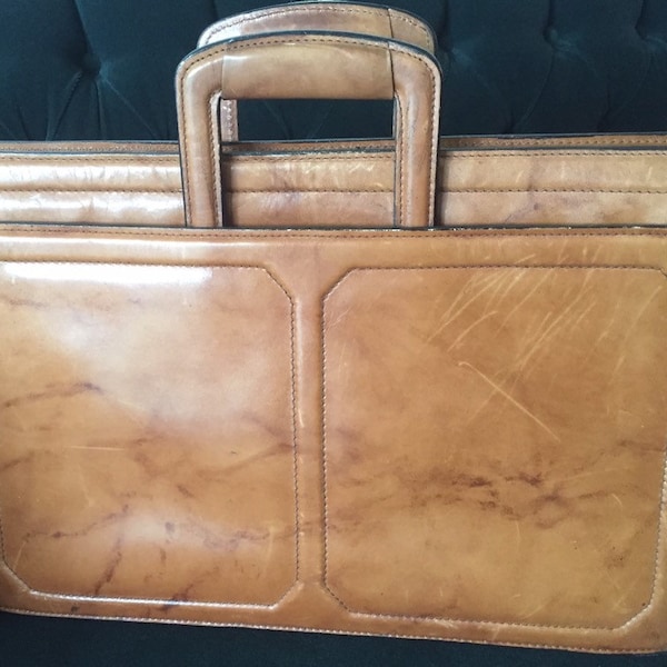 Leather Suitcase Caramel Color