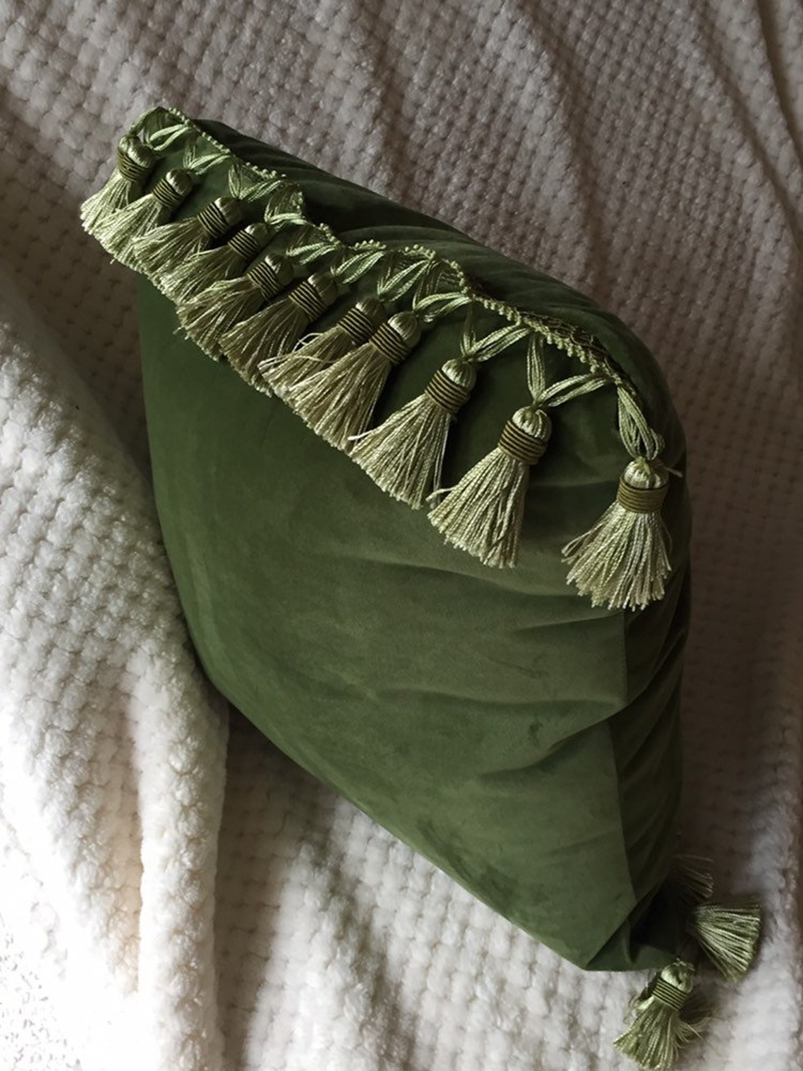 Pillow with tassels Etsy