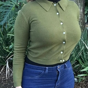 Vintage Army Green Sweater
