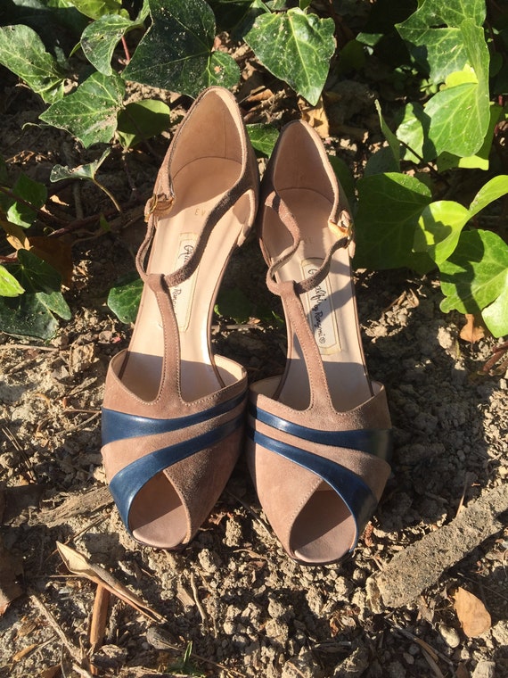 Blue and Brown Heels - image 5