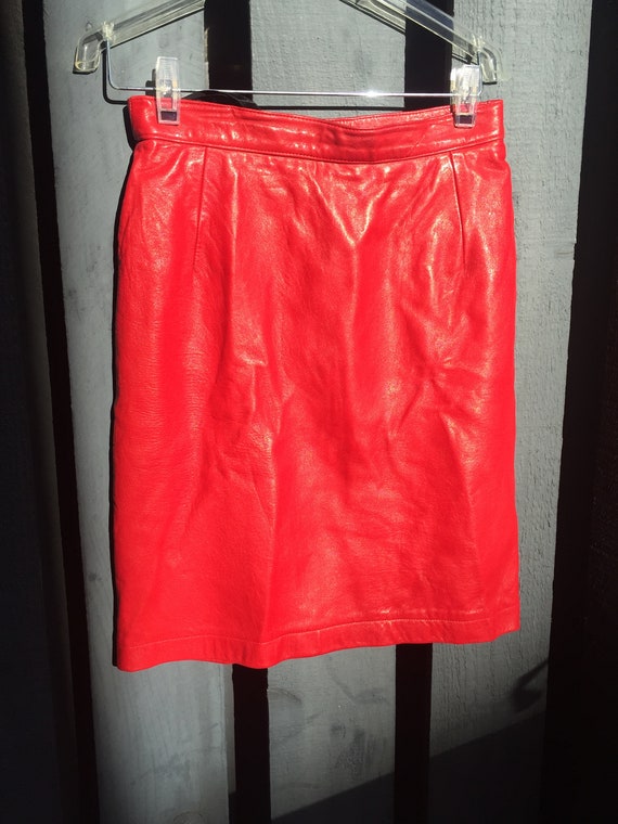 Little Red Leather Skirt