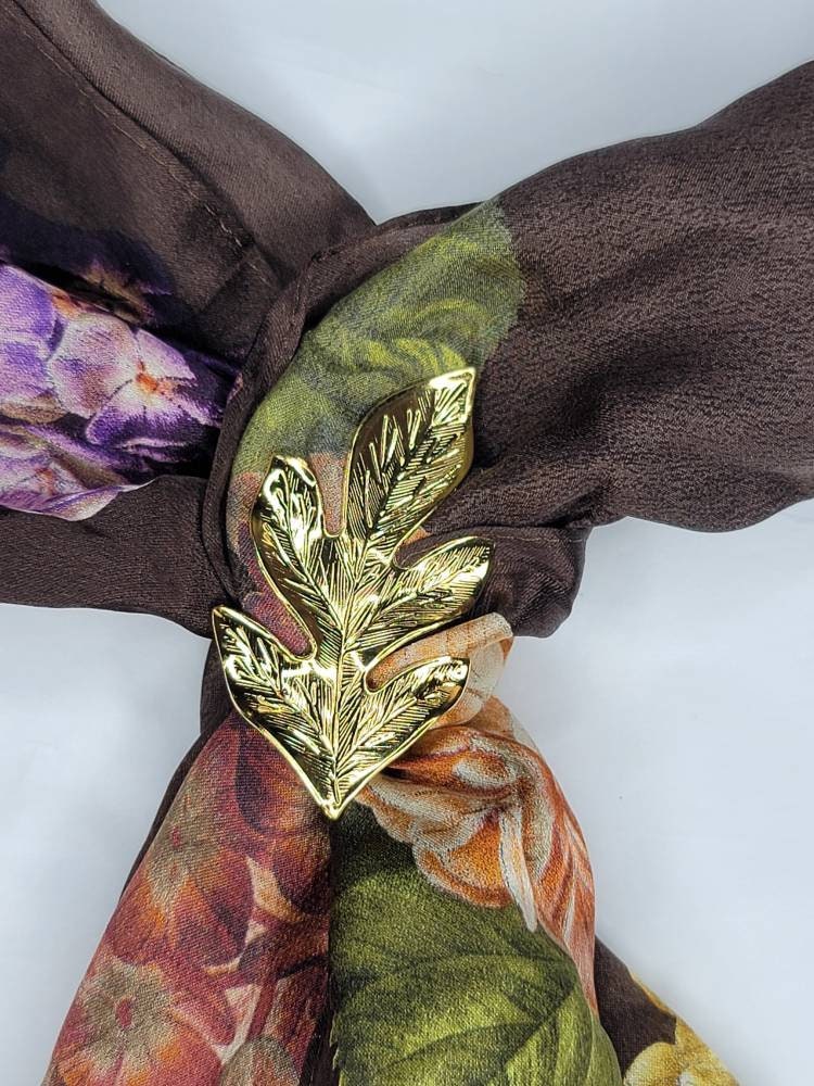 Vintage 1950sleaf motif rhinestone cardigan scarf clip | eBay