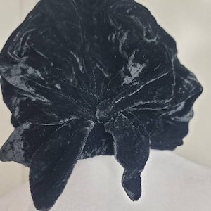 Black Velvet Flapper Hat