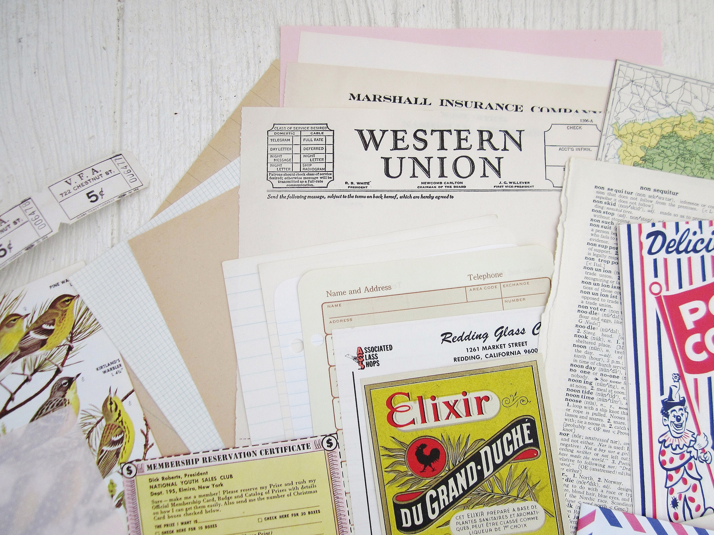 Vintage Paper Ephemera Pack of 50+ Pieces for Planners, Mixed Media ...