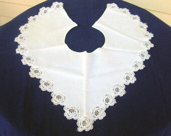 Lot of 2 Vintage 1930's Lace Collars, 1/w snap closure. True Vintage