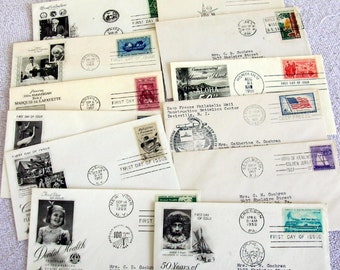 Lot of 12 First Day Cover Stamp Variety Of Topic Lincoln 1959-1960 Lot # F