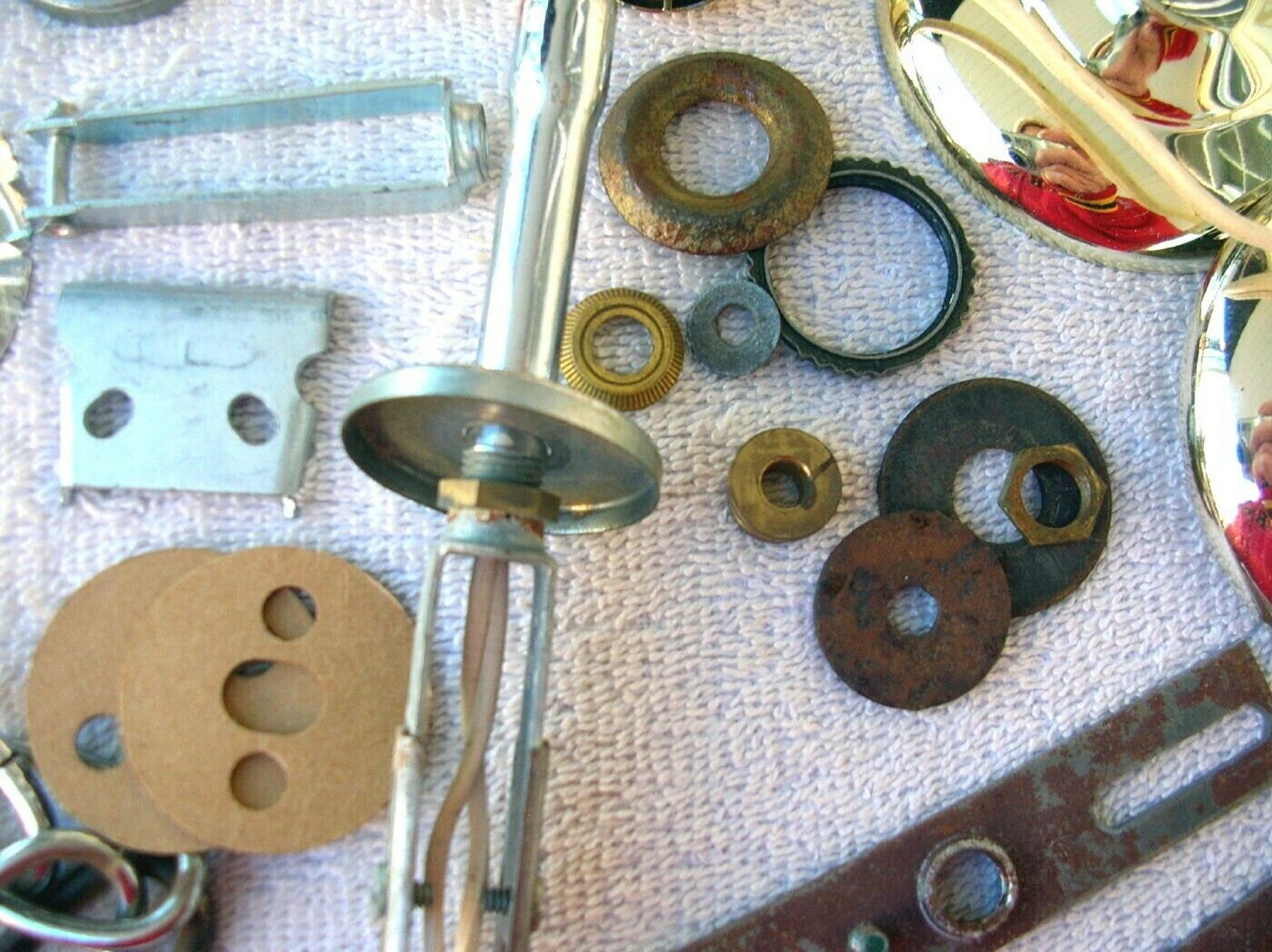 Vintage Chandelier Lamp Parts, Hardware, Approximately 30 Items Lot 22