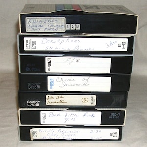 7 Used Betamax L-750 Movie Video Tapes, Lot # 3