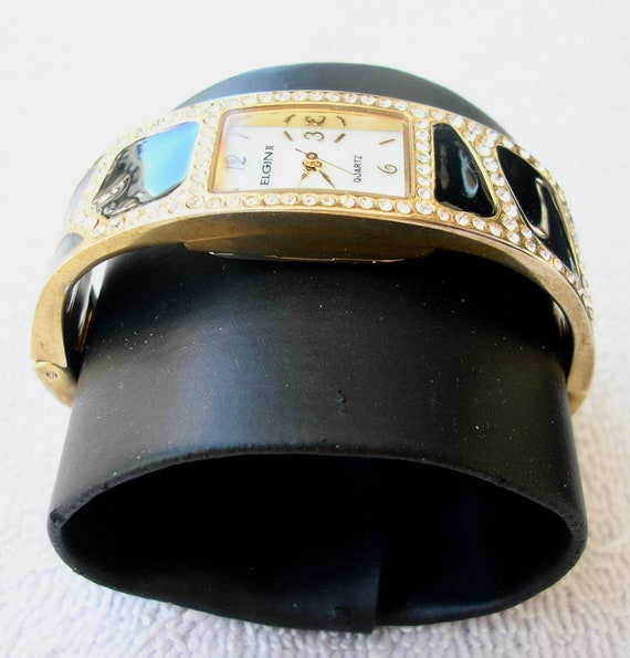 Vintage Ladies Elgin Ll Quarts Watch, Crystals, Working