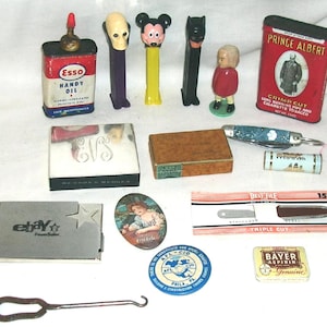 Vintage Werbelot, Pez, Esso, Bayer, Coke, Cigarette, Scout, Tums, Tobacco, 1920 bis 1980