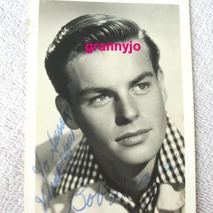 Original Hand Signed Autograph Photo of a Young American Actor, Robert Wagner