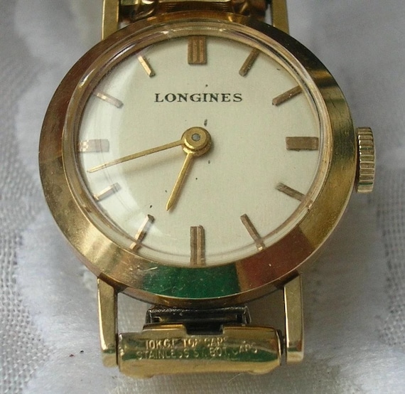 Longines Ladies 10k Gold Filled Case & Band, Mech… - image 2