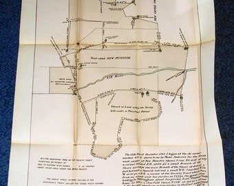 1763 CARTE de New Munster en Pennsylvanie. Réimpression du XIXe siècle #24