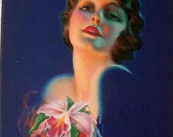 1940 Original ROLF ARMSTRONG Calendar Art,  Iris