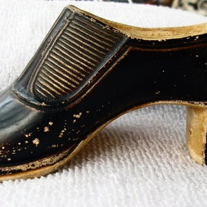 Original Early 20th century Figural Shoe Match Holder Porcelain Ceramic