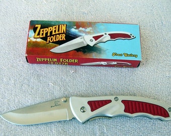 Frost Cutlery 5&quot; Zeppelin Folder Knife, 18-027R, 1 Blade Lot # 25