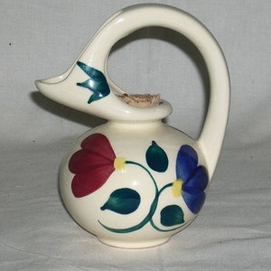 Vintage PURINTON Pottery HONEY JUG Petal Pattern 1950&#39;s