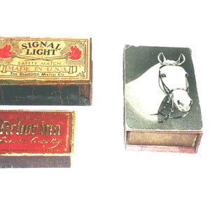 3 Vintage Wooden Safety Matches, Signal Light, Advertising, USA & Sweden Made